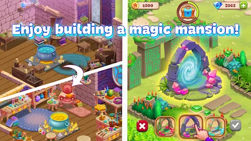 Charms of the Witch: Match 3 screen 4